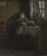 Michael Ancher Anna Ancher reading Sweden oil painting artist